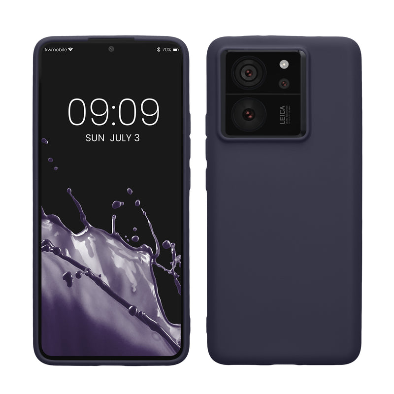 kwmobile Hülle kompatibel mit Xiaomi 13T / 13T Pro Hülle - weiches TPU Silikon Case - Cover geeignet für kabelloses Laden - Deep Ocean Deep Ocean  
