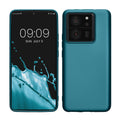 kwmobile Case kompatibel mit Xiaomi 13T / 13T Pro Hülle - Schutzhülle aus Silikon metallisch schimmernd - Handyhülle Metallic Karibikblau Metallic Karibikblau  