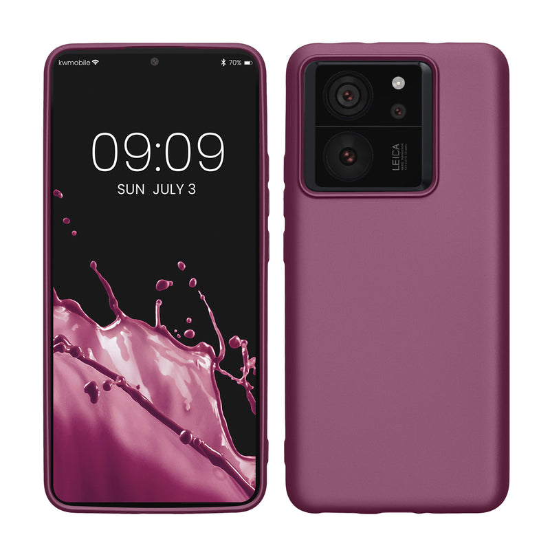 kwmobile Case kompatibel mit Xiaomi 13T / 13T Pro Hülle - Schutzhülle aus Silikon metallisch schimmernd - Handyhülle Metallic Lavendel Metallic Lavendel  