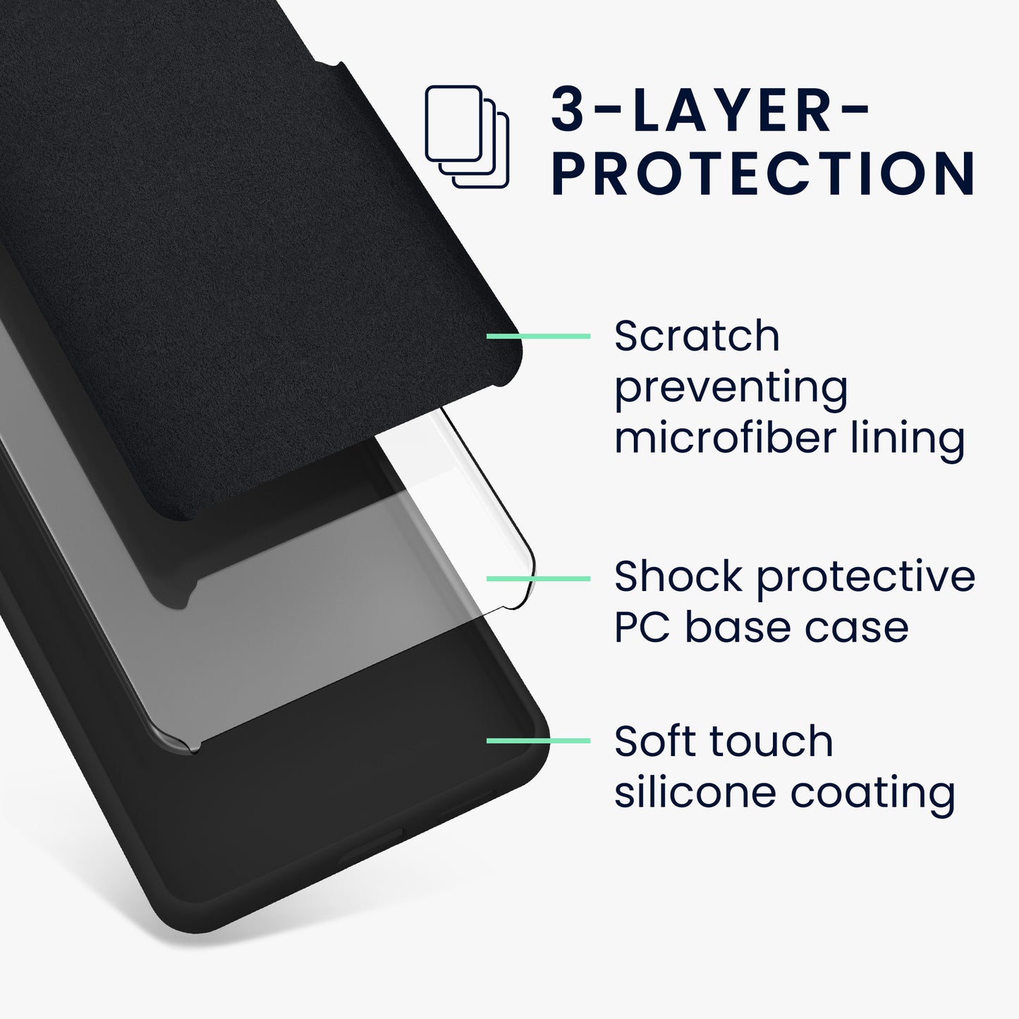 kwmobile Phone Case for Google Pixel 8 Case Wireless Charging