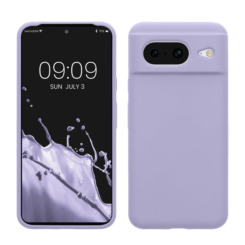 kwmobile Handyhülle für Google Pixel 8 Hülle, für Pixel 8 Case - Hülle Silikon - kabelloses Laden - Lavendel Lavendel  