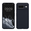 kwmobile Handyhülle für Google Pixel 8 Hülle, für Pixel 8 Case - Hülle Silikon - kabelloses Laden - Heidelbeerblau Heidelbeerblau  
