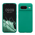 kwmobile Handyhülle für Google Pixel 8 Hülle, für Pixel 8 Case - Hülle Silikon - kabelloses Laden - Smaragdgrün Smaragdgrün  