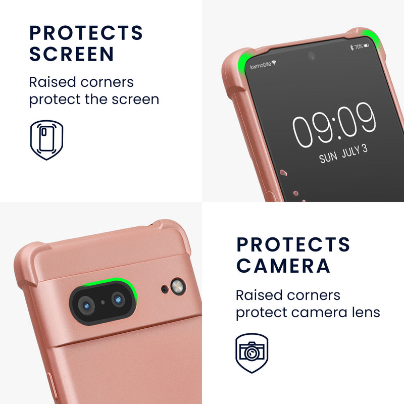 kwmobile Necklace Case compatible with Google Pixel 7 Case - Cover with Lanyard - Silicone Protective Cover