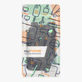 kwmobile Stick-On Card Holder for Credit Cards - Fabric Holder - 5.7 x 8.9 cm - Wallet with Space for up to 5 Cards or Bills