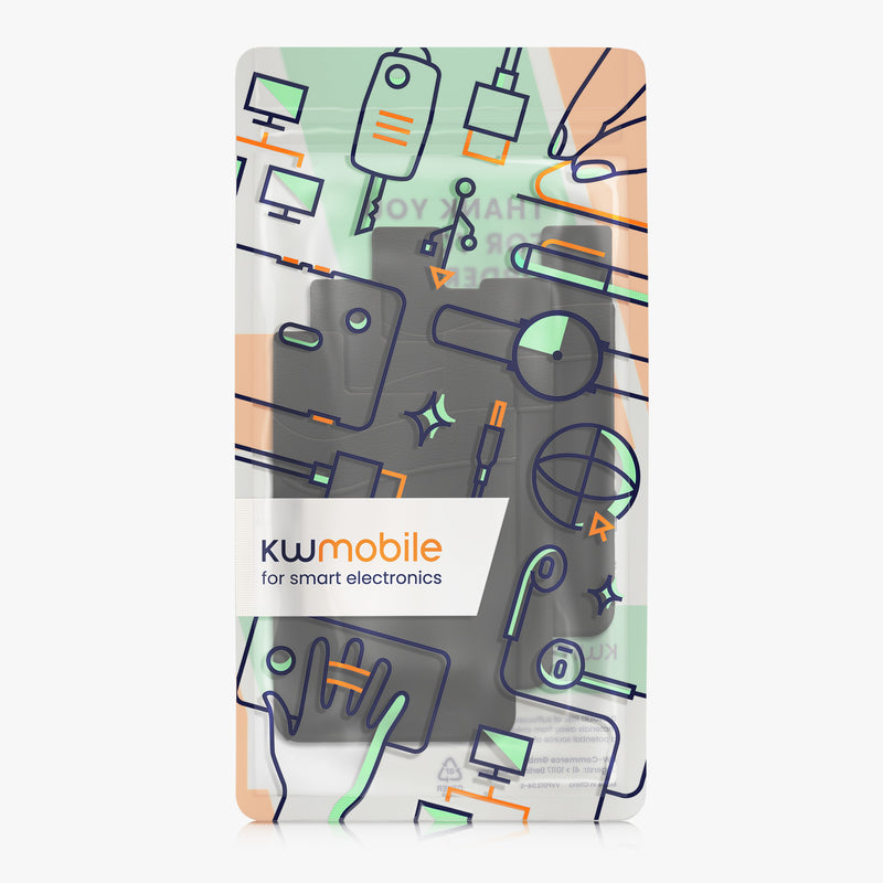 kwmobile 3x Stick-on Card Holder for Credit Cards - Holder - 5.7 x 9.8 cm - for up to 4 Cards or Cash - Wallet