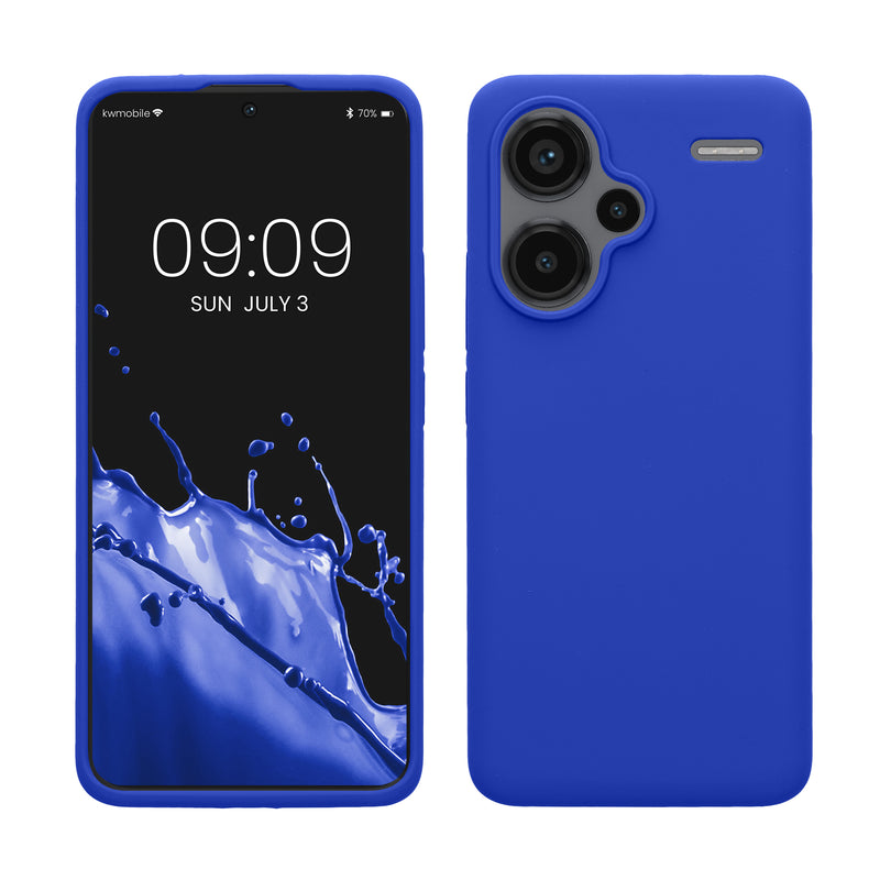 kwmobile Hülle kompatibel mit Xiaomi Redmi Note 13 Pro+ 5G / Redmi Note 13 Pro Plus 5G Hülle - Silikon Handy Case - Handyhülle weiche Oberfläche - kabelloses Laden - Baltik Blau Baltik Blau  