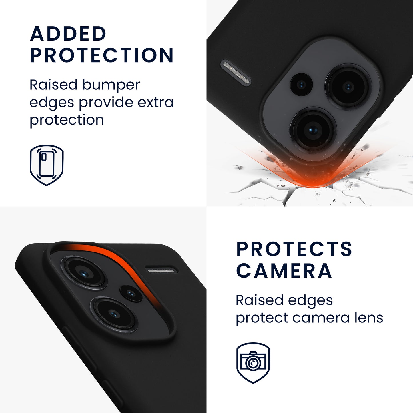 kwmobile Phone Case for Xiaomi Redmi Note 13 Pro+ 5G / Redmi Note 13 Pro Plus 5G - Wireless Charging - Protective Cover