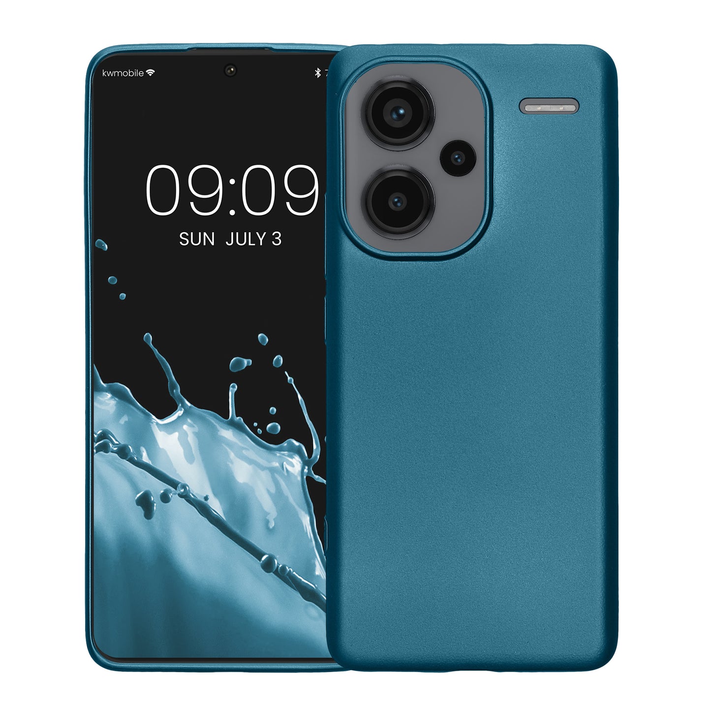 kwmobile Phone Case for Xiaomi Redmi Note 13 Pro+ 5G / Redmi Note 13 Pro Plus 5G Case - Metallic Shimmering Silicone Case - Protective Cover