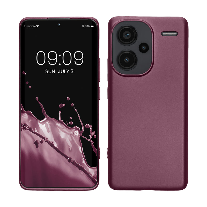 kwmobile Case kompatibel mit Xiaomi Redmi Note 13 Pro+ 5G / Redmi Note 13 Pro Plus 5G Hülle - Schutzhülle aus Silikon metallisch schimmernd - Handyhülle Metallic Lavendel Metallic Lavendel  