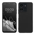 kwmobile Hülle kompatibel mit Xiaomi Poco C65 / Redmi 13C Hülle - weiches TPU Silikon Case - Cover geeignet für kabelloses Laden - Schwarz matt Schwarz matt  