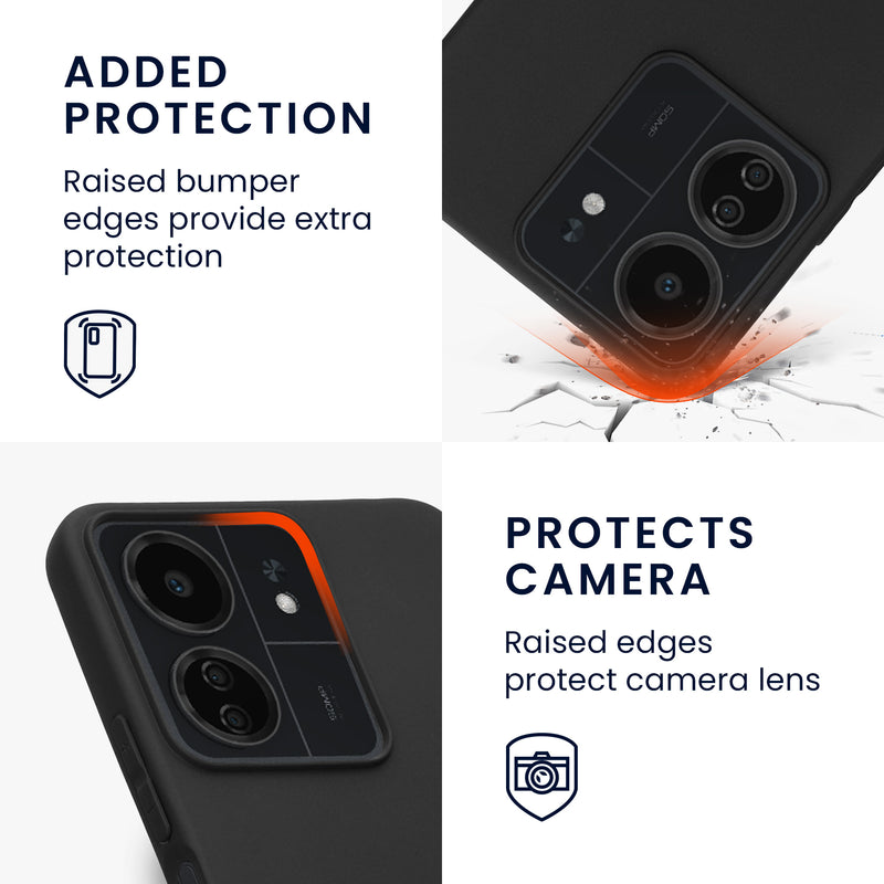 kwmobile Phone Case for Xiaomi Poco C65 / Redmi 13C - Wireless Charging - Protective Cover
