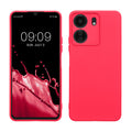 kwmobile Slim Case kompatibel mit Xiaomi Poco C65 / Redmi 13C Hülle - Handyhülle aus Silikon in Neon Pink Neon Pink  