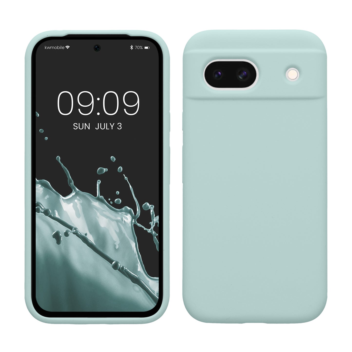 kwmobile Handyhülle für Google Pixel 8a Hülle, für Pixel 8a Case - Hülle Silikon - kabelloses Laden - Mintgrün matt Mintgrün matt  