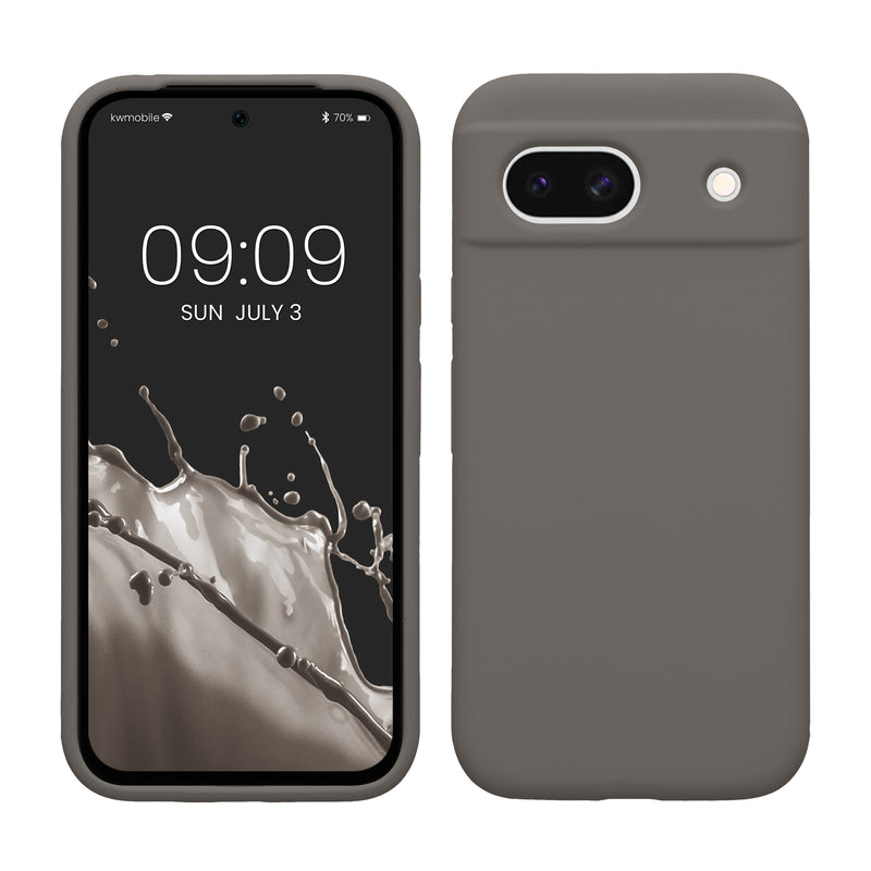 kwmobile Handyhülle für Google Pixel 8a Hülle, für Pixel 8a Case - Hülle Silikon - kabelloses Laden - Stone Dust Stone Dust  
