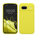kwmobile Handyhülle für Google Pixel 8a Hülle, für Pixel 8a Case - Hülle Silikon - kabelloses Laden - Zitronengelb Zitronengelb  