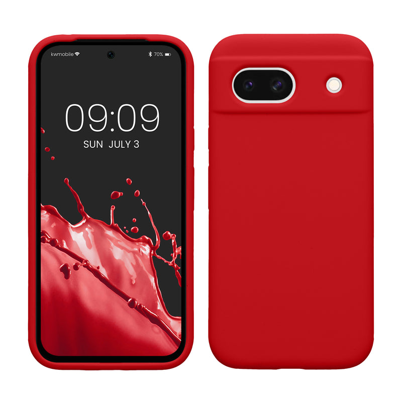 kwmobile Handyhülle für Google Pixel 8a Hülle, für Pixel 8a Case - Hülle Silikon - kabelloses Laden - Sweet Cherry Sweet Cherry  