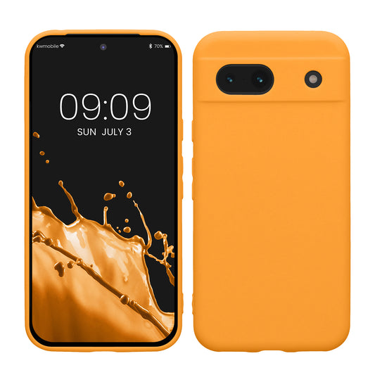 kwmobile Handyhülle kompatibel mit Google Pixel 8a Hülle - Handy Case aus weichem Silikon in Fruity Orange Fruity Orange  