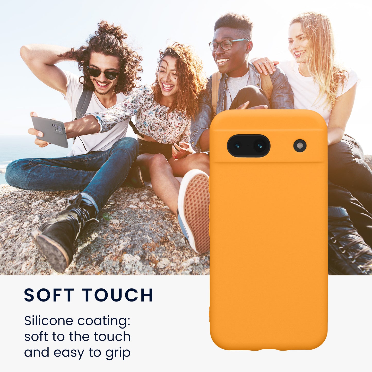 kwmobile Phone Case for Google Pixel 8a Case - Soft Silicone Phone Cover - Protective Shell
