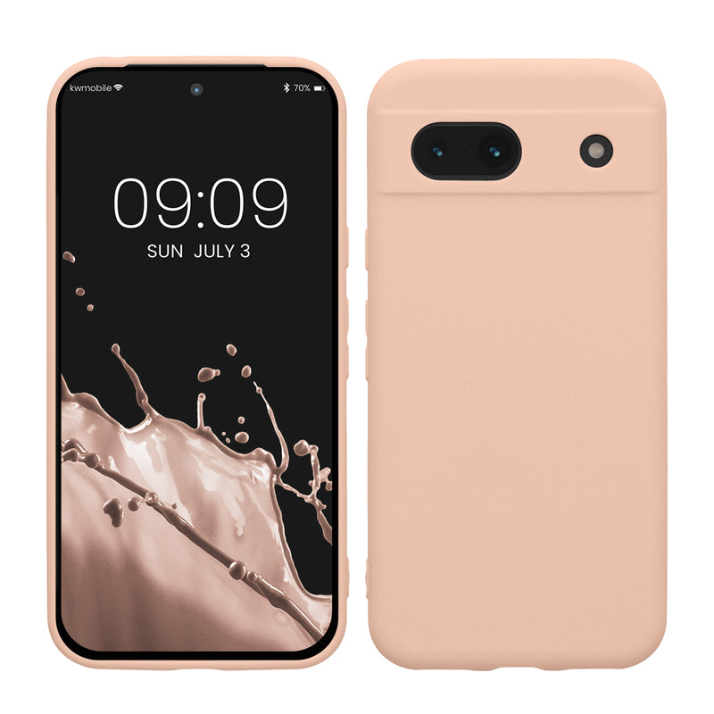 kwmobile Handyhülle kompatibel mit Google Pixel 8a Hülle - Handy Case aus weichem Silikon in Coconut Swirl Coconut Swirl  