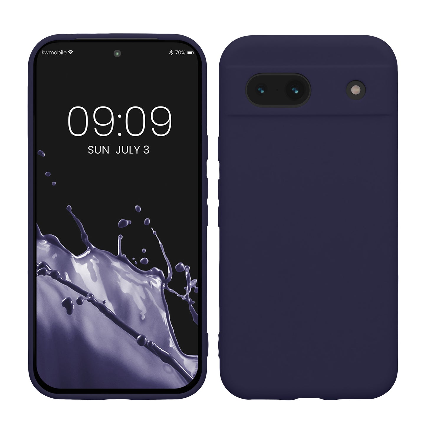 kwmobile Handyhülle kompatibel mit Google Pixel 8a Hülle - Handy Case aus weichem Silikon in Deep Ocean Deep Ocean  