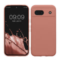 kwmobile Handyhülle kompatibel mit Google Pixel 8a Hülle - Handy Case aus weichem Silikon in Winter Rose Winter Rose  