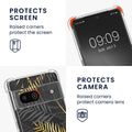 kwmobile Necklace Case compatible with Google Pixel 8a - Silicone Cover with Lanyard Transparent Jungle