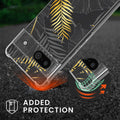 kwmobile Necklace Case compatible with Google Pixel 8a - Silicone Cover with Lanyard Transparent Jungle