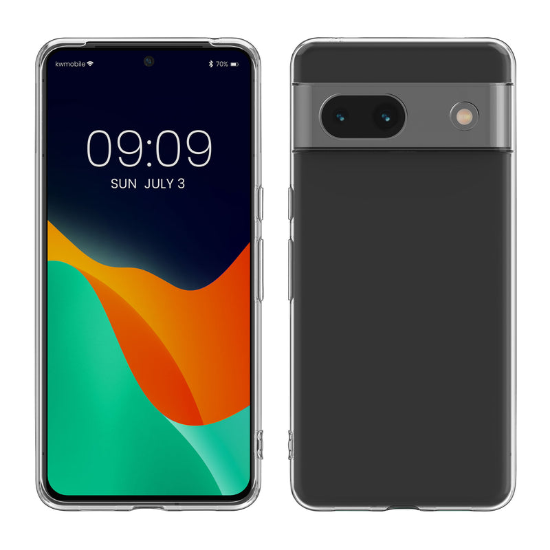 kwmobile Hülle kompatibel mit Google Pixel 8a - Silikon Handyhülle transparent - Handy Case in Transparent Transparent  