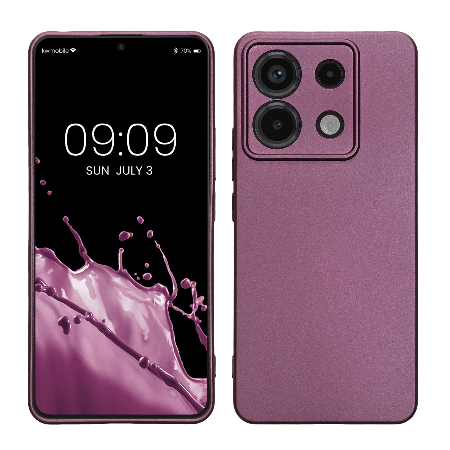 kwmobile Case kompatibel mit Xiaomi Redmi Note 13 Pro 5G / Poco X6 5G Hülle - Schutzhülle aus Silikon metallisch schimmernd - Handyhülle Metallic Lavendel Metallic Lavendel  