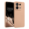 kwmobile Handyhülle kompatibel mit Xiaomi Redmi Note 13 Pro 5G / Poco X6 5G Hülle - weiche Silikon Case metallisch schimmernd in Metallic Gold Metallic Gold  