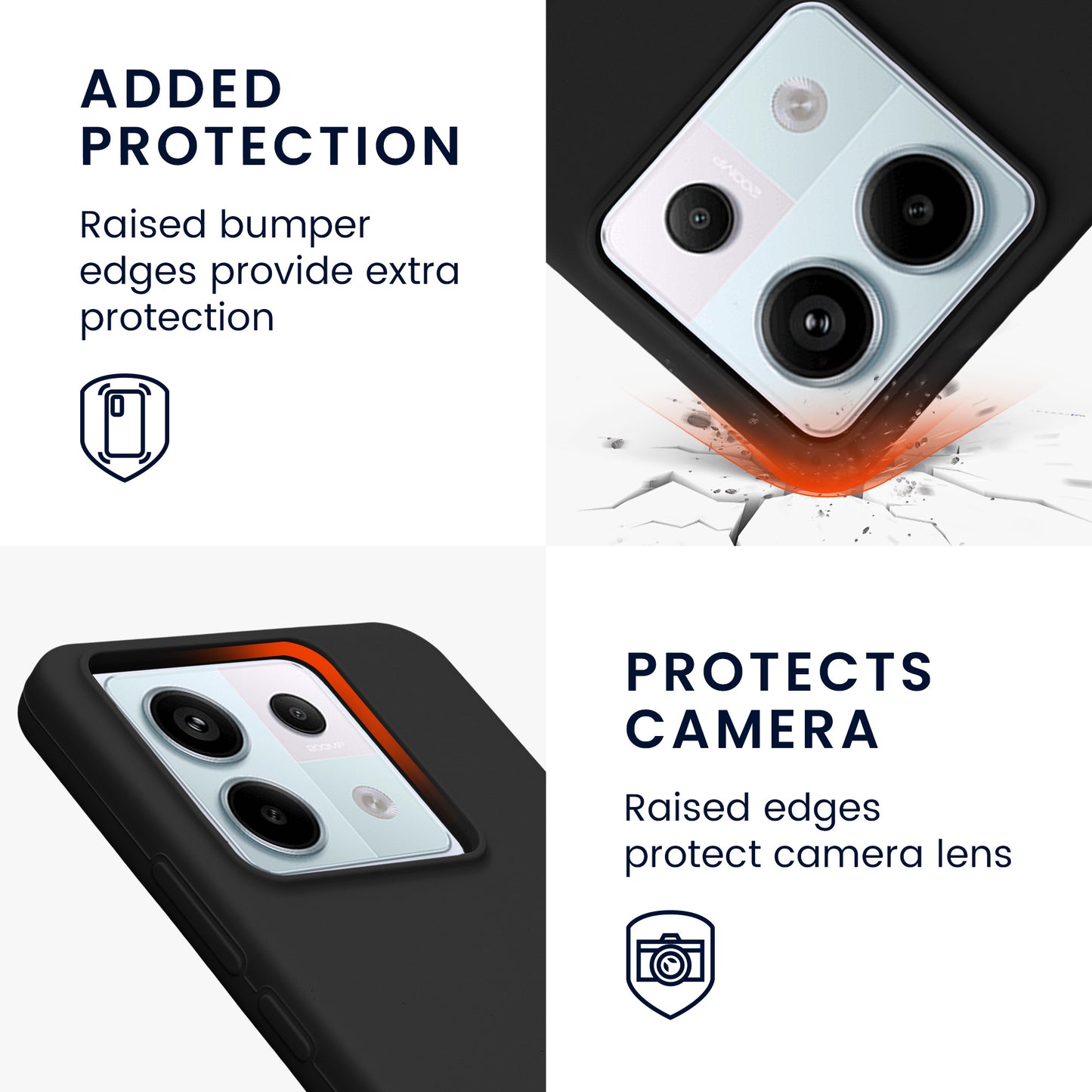 kwmobile Phone Case for Xiaomi Redmi Note 13 Pro 5G / Poco X6 5G - Silicone Case - Wireless Charging - Protective Cover