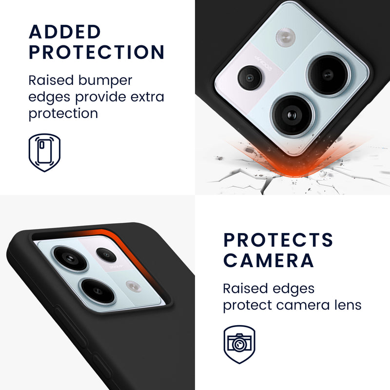 kwmobile Phone Case for Xiaomi Redmi Note 13 Pro 5G / Poco X6 5G - Silicone Case - Wireless Charging - Protective Cover