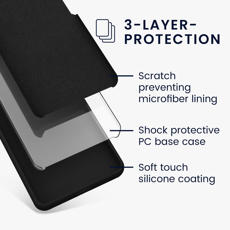 kwmobile Phone Case for Xiaomi Redmi Note 13 Pro 5G / Poco X6 5G - Silicone Case - Wireless Charging - Protective Cover