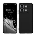 kwmobile Hülle kompatibel mit Xiaomi Redmi Note 13 5G Hülle - weiches TPU Silikon Case - Cover geeignet für kabelloses Laden - Schwarz matt Schwarz matt  