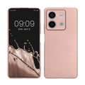 kwmobile Case kompatibel mit Xiaomi Redmi Note 13 5G Hülle - Schutzhülle aus Silikon metallisch schimmernd - Handyhülle Metallic Rosegold Metallic Rosegold  