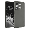 kwmobile Handyhülle kompatibel mit Xiaomi Redmi Note 13 5G Hülle - weiche Silikon Case metallisch schimmernd in Metallic Grau Metallic Grau  