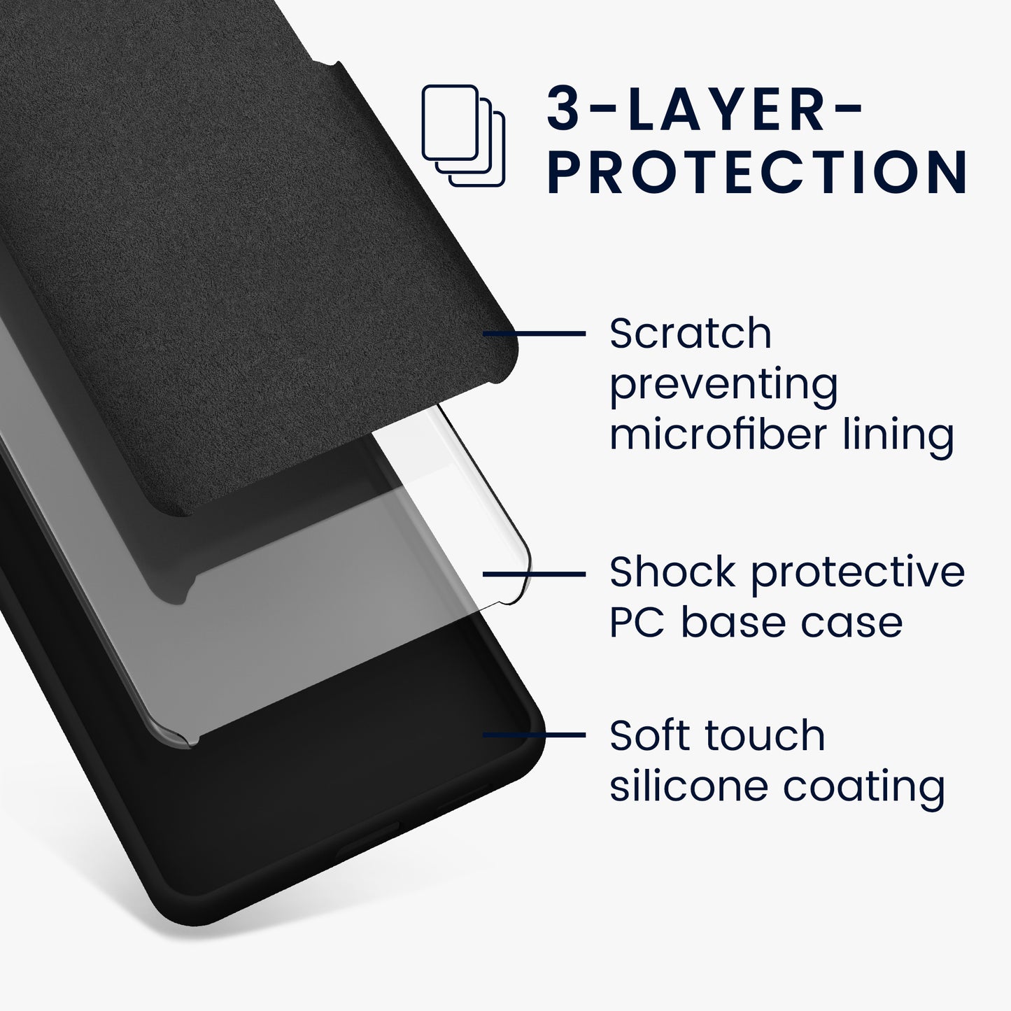 kwmobile Phone Case for Xiaomi Redmi Note 13 5G Case Silicone Wireless Charging Protective Cover