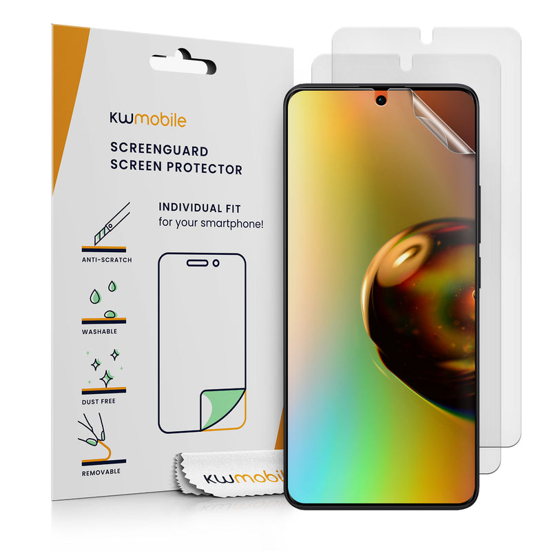 kwmobile 3x Folie matt kompatibel mit Xiaomi Redmi Note 13 5G - Displayschutzfolie Schutzfolie - Displayschutz Displayfolie entspiegelt Matt Transparent  