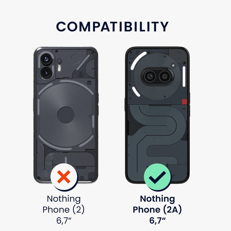 kwmobile Phone Case for Nothing Phone 2a / Phone 2a Plus - Silicone Case - Wireless Charging - Protective Cover