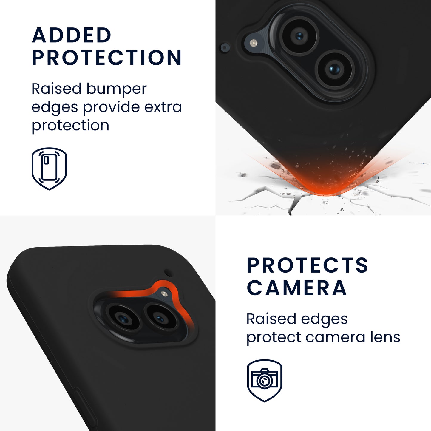 kwmobile Phone Case for Nothing Phone 2a / Phone 2a Plus - Silicone Case - Wireless Charging - Protective Cover