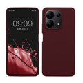 kwmobile Hülle kompatibel mit Xiaomi Redmi Note 13 4G Hülle - Silikon Handy Case - Handyhülle weiche Oberfläche - kabelloses Laden - Bordeaux Violett Bordeaux Violett  