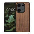 Wooden Case with TPU Bumper for Xiaomi Redmi Note 13 Pro 4G Walnut Wood