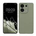 kwmobile Handyhülle kompatibel mit Xiaomi Redmi Note 13 4G Hülle - Handy Case aus weichem Silikon in Graugrün Graugrün  