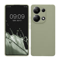 kwmobile Handyhülle kompatibel mit Xiaomi Redmi Note 13 Pro 4G Hülle - Handy Case aus weichem Silikon in Graugrün Graugrün  