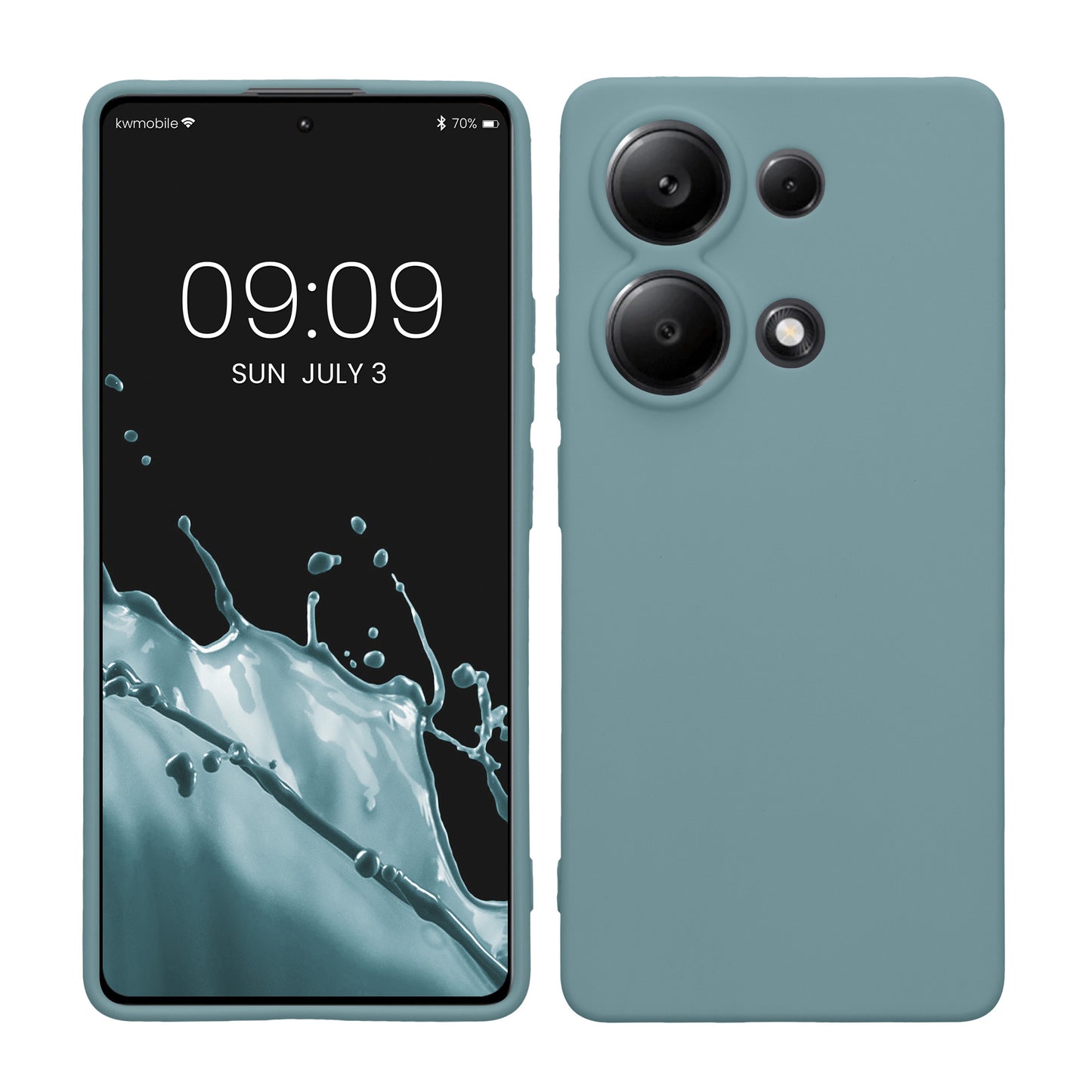 kwmobile Handyhülle kompatibel mit Xiaomi Redmi Note 13 Pro 4G Hülle - Handy Case aus weichem Silikon in Antique Stone Antique Stone  