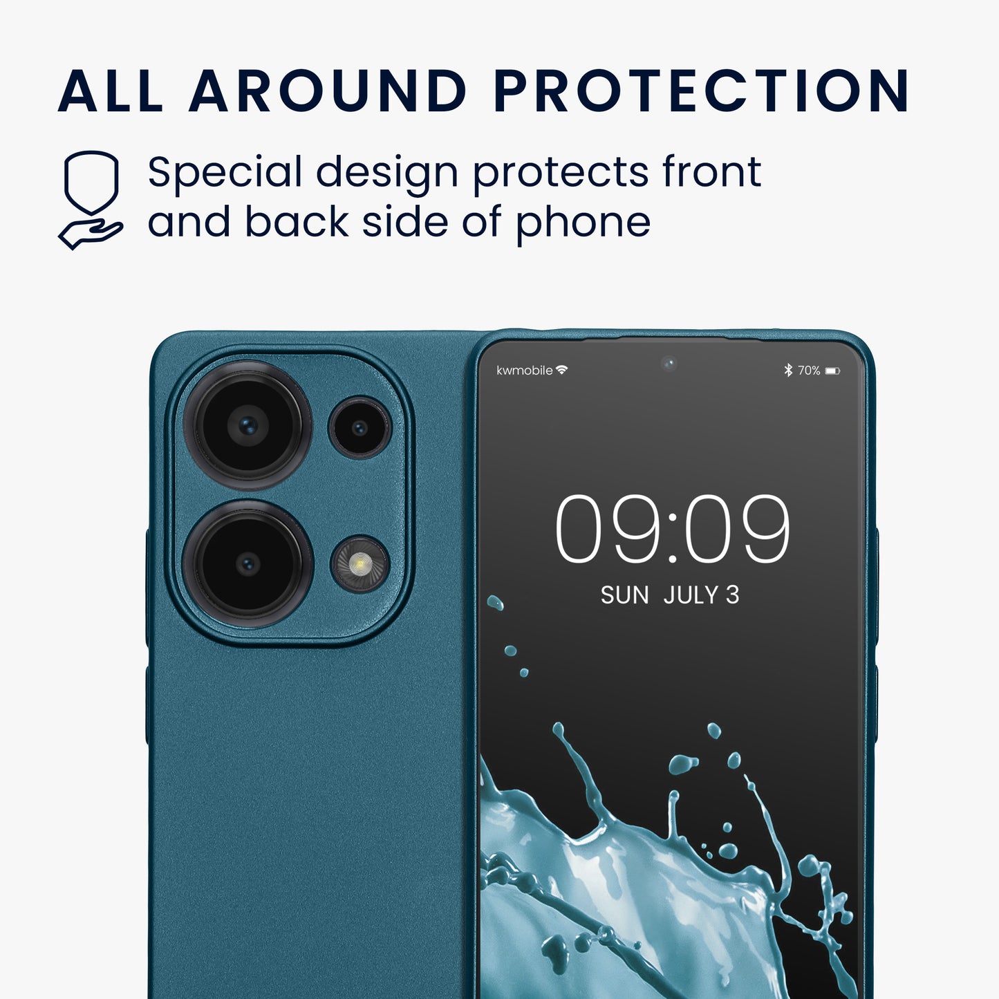 kwmobile Cell Phone Case for Xiaomi Redmi Note 13 Pro 4G - Soft Silicone Cover - Protective Case