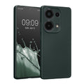 kwmobile Handyhülle kompatibel mit Xiaomi Redmi Note 13 Pro 4G Hülle - weiche Silikon Case metallisch schimmernd in Metallic Petrol Metallic Petrol  