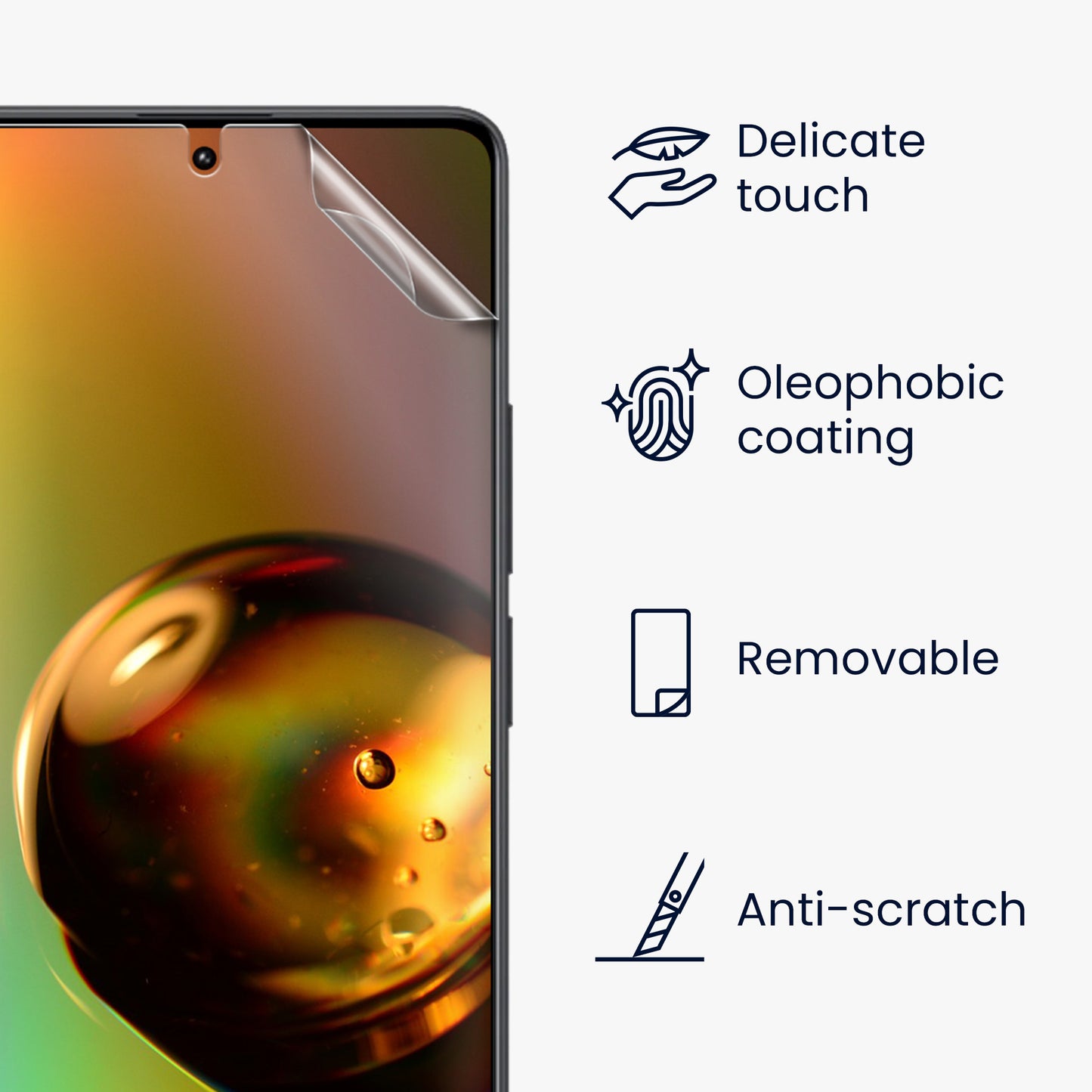 3x Crystal Clear Screen Protector for Xiaomi Redmi Note 13 Pro 4G