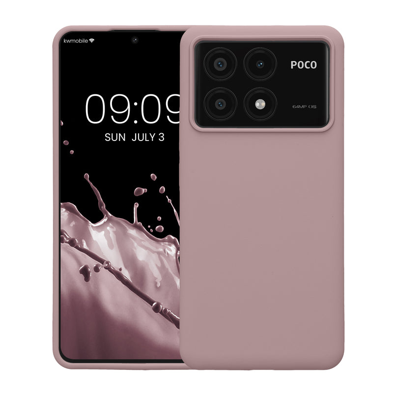 kwmobile Phone Case for Xiaomi Poco X6 Pro 5G - Silicone Cover - Wireless Charging - Protective Case